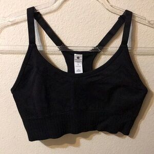 Velocity Black Seamless Racerback Bralette